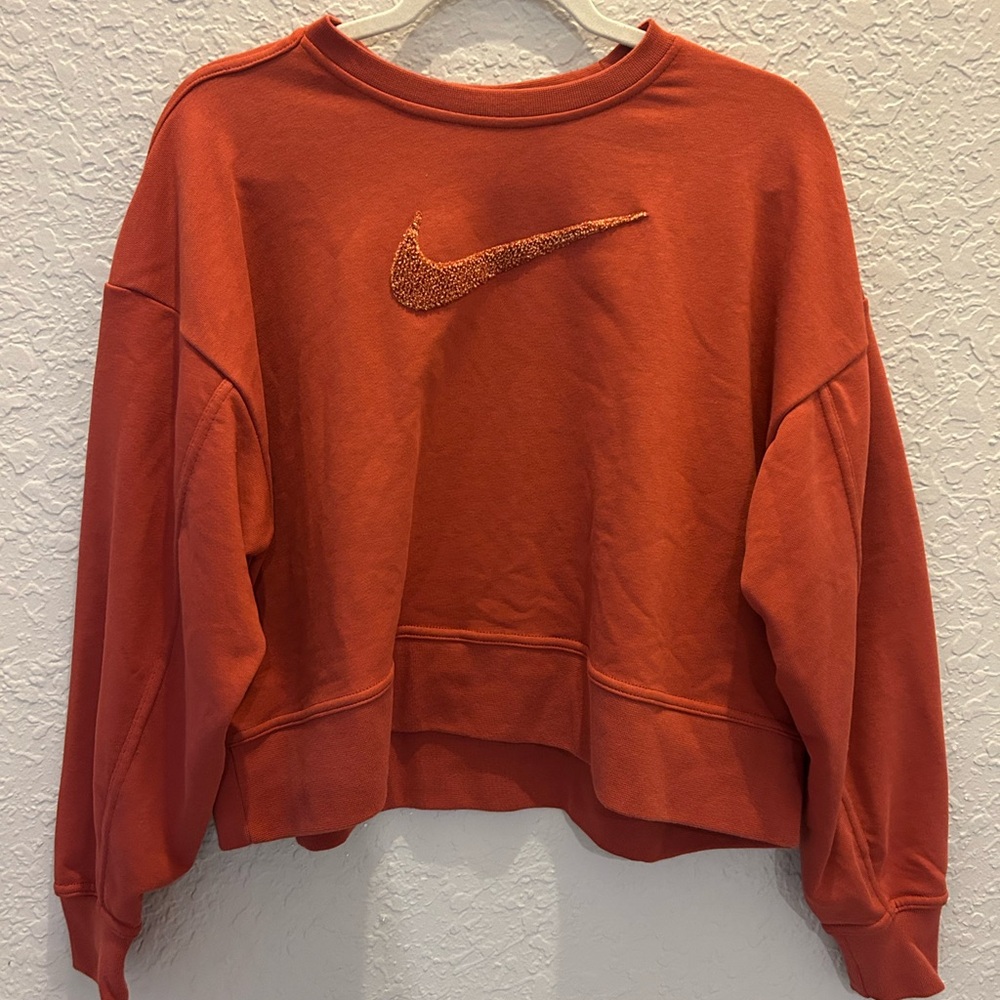 Nike Burnt Orange Cropped Sweatshirt | Women’s Medium